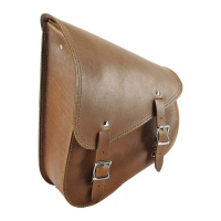 Longride, swingarm bag. Smooth, brown leather