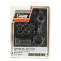 Colony, floorboard support rod mount kit. Black