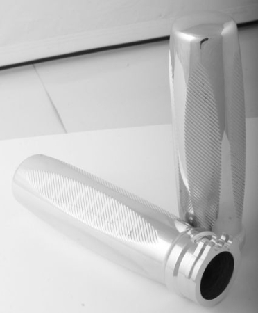 CPV RIBBED HANDLEBAR GRIP SET POLISHED