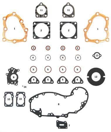 10PCK CYL.HEAD GASKET COPPER 45CI#16768-