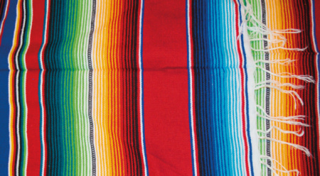 MEXICAN BLANKET SERAPE RED