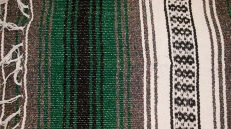 MEXICAN BLANKET FOREST GREEN/CHARCOAL/WH