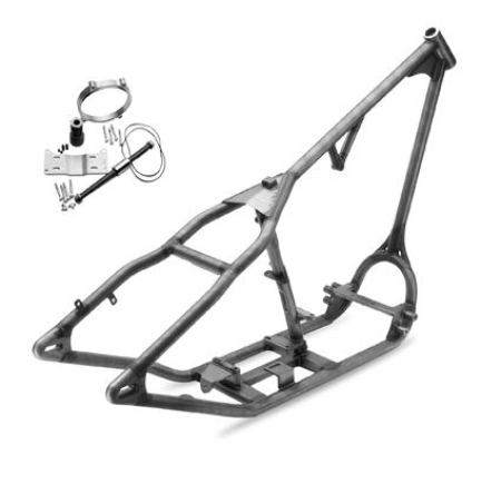 SANTEE RIGID SINGLE DOWNTUBE CHOPPER FRAME 43° RAKE FOR UP TO 200 TYR