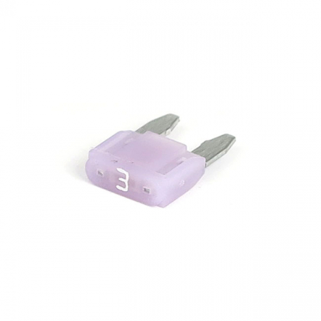 Mini fuse with LED indicator. Violet. 3A