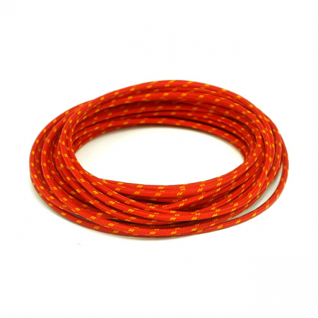 Classic cloth covered wiring, 25ft. roll. Red/Yellow