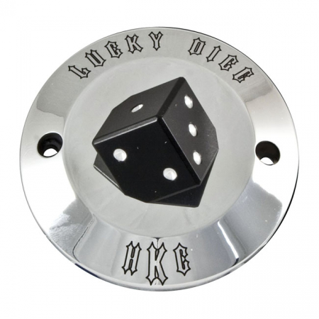 HKC point cover 2-hole. Lucky Dice, polished