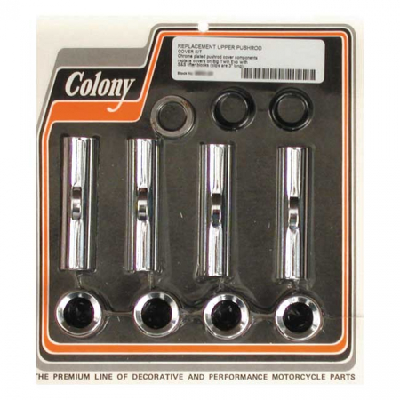 Colony, upper pushrod cover kit. Chrome