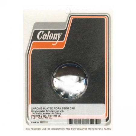 Colony, fork stem bolt cover FXR/FXD/XL. Chrome