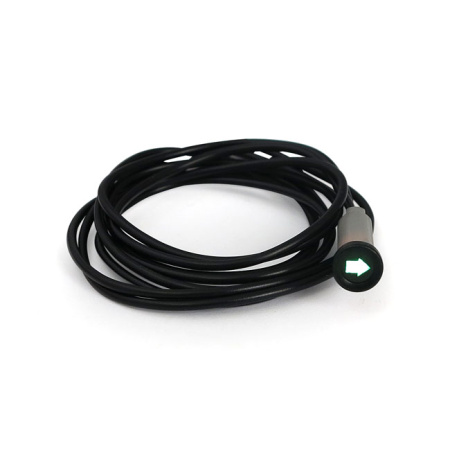 3/8 INDICATOR LIGHT. GREEN, WITH ''TURN SIGNAL ARROW'' SYMBOL