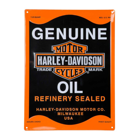 H-D OIL CAN TIN SIGN