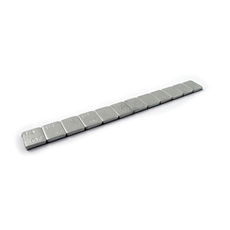 SELF-ADHESIVE WHEEL BALANCE WEIGHTS ZINC COATED STEEL, 12 X 1/4 OZ, BL
