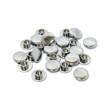 PUSH-IN MUSHROOM ALLEN HEAD PLUGS M10. CHROME CHROME PLATED PUSH-IN MU