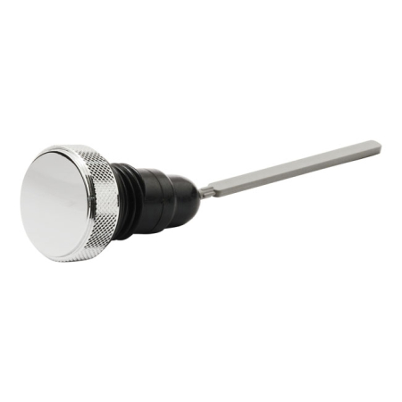 OIL TANK FILL PLUG, CHROME FILLER PLUG WITH DIPSTICK. COMES WITH A FLA