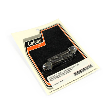 COLONY, SPROCKET COVER MOUNT KIT. CHROME ACORN CUSTOM CHROME PLATED AC