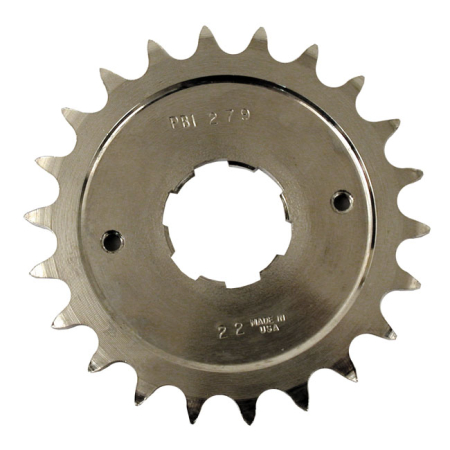 PBI CNC TRANSMISSION SPROCKET. 22T CNC MACHINED; 8620 ALLOY STEEL; HEA