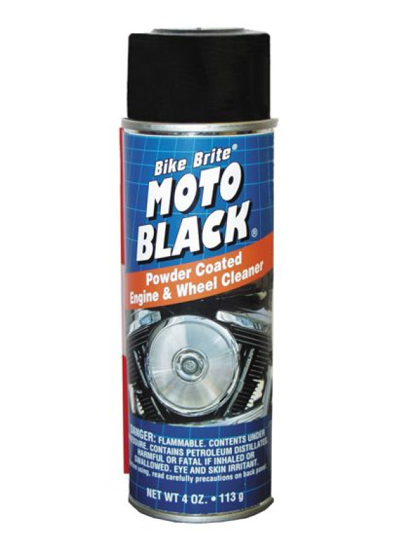 KIRKASTUSAINE RYPPYMUSTALLE MOTO BLACK SPRAY 4 OZ. (113G) 35128