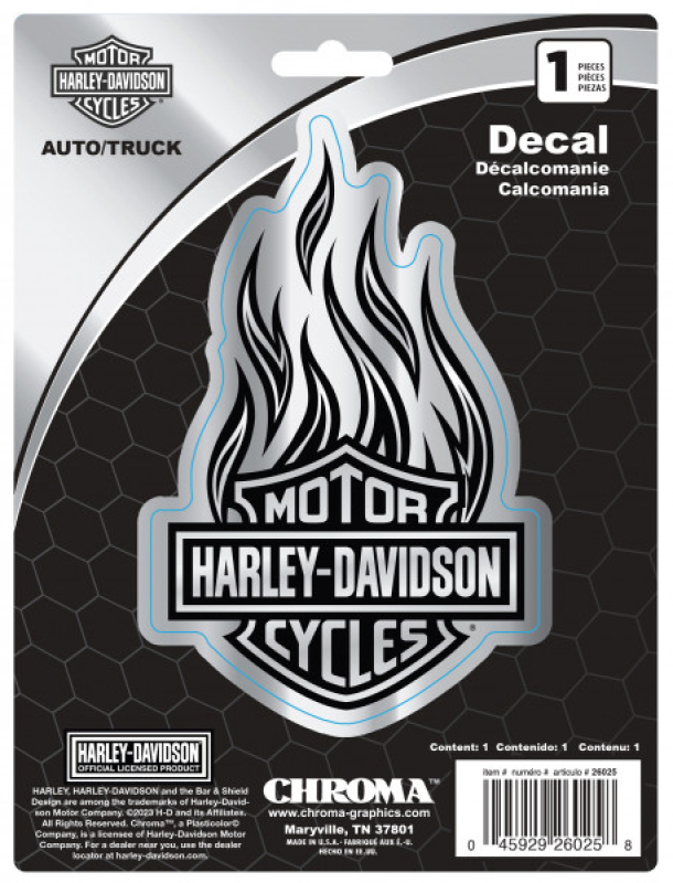 H-D BAR&SHIELD FFLAMES 15 X 20 CM CG26025