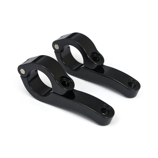 ENGINE GUARD CLAMP SET, FOR SPOTLAMPS. LONG. BLACK BLACK. LONG CLAMP. 508779