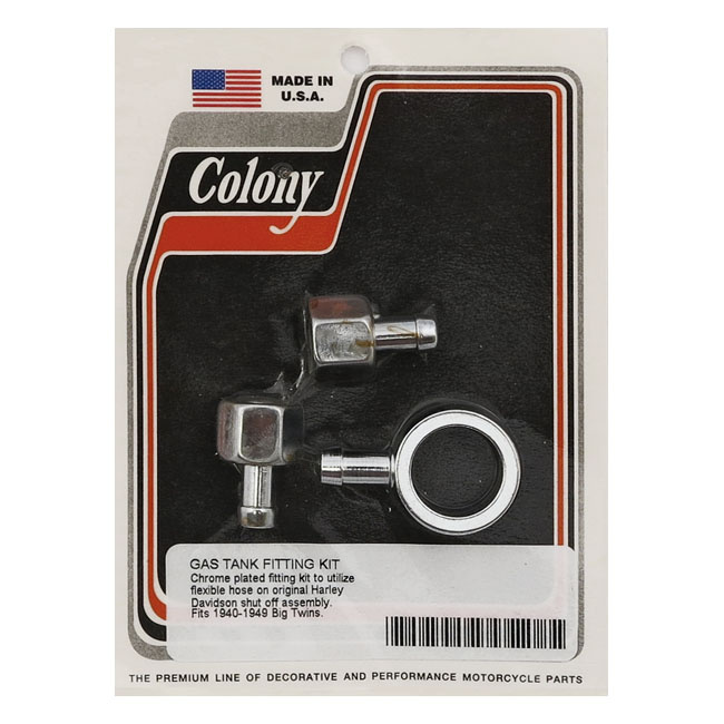 COLONY, 40-49 FUEL VALVE CONVERSION KIT CHROME PLATED. CONVERSION KIT 513121