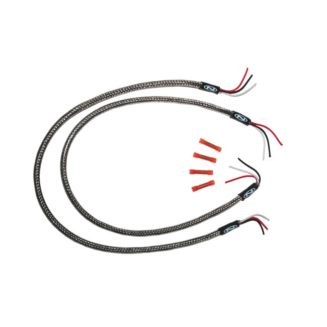 NAMZ, CUSTOM TURN SIGNAL WIRING HARNESS. BRAIDED, 24" 24" (61CM) LONG. 548102