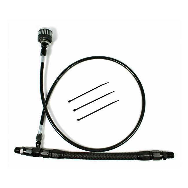 FEULING, OIL TANK BREATHER KIT. BLACK. TOURING BLACK CAP. TOURING MODE 566064