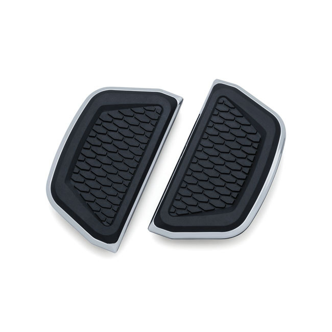 KURYAKYN, HEX PASSENGER FLOORBOARD INSERTS CHROME. DIRECT REPLACEMENT 572774