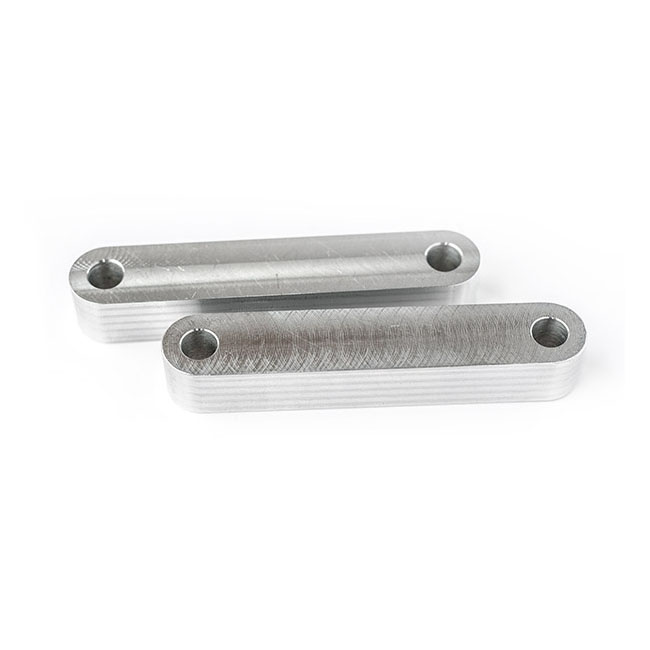 KILLER CUSTOM, FRONT FENDER SPACERS. RAW ALUMINUM UNCOATED CNC MACHINE 575503