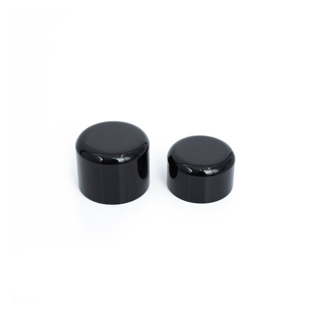 KILLER CUSTOM, REAR AXLE COVER SET. GLOSS BLACK CNC MACHINED ALUMINUM 587870