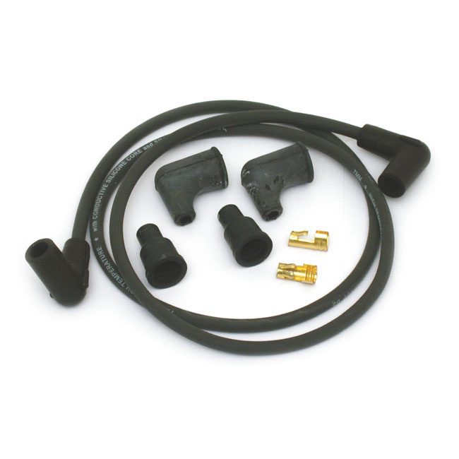DYNA, SPARK PLUG WIRE SET 7MM BLACK 90 DEGR. 902561