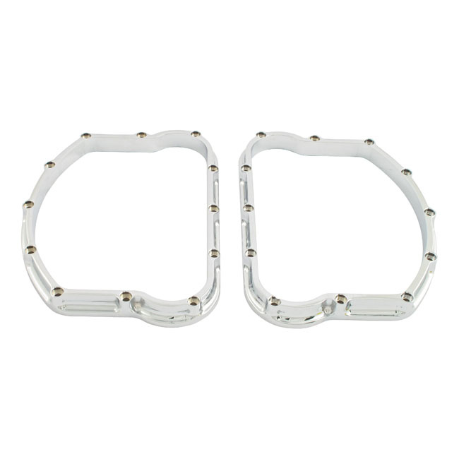 PAUGHCO, PANHEAD ''SCULPTED'' D-RINGS. CHROME CHROME. CNC MACHINED BIL 902916