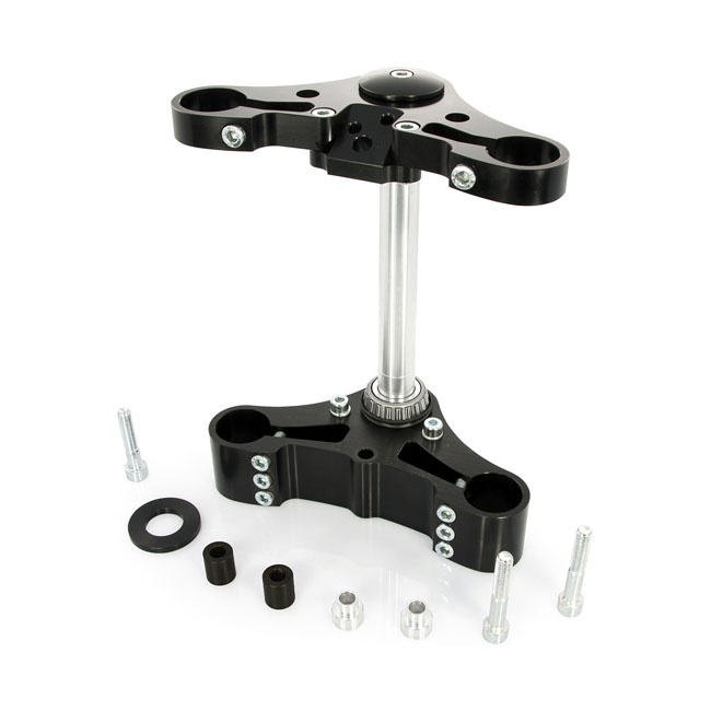 FREE SPIRITS, XG STREET TRIPLE TREE SET BLACK ANODIZED CNC MACHINED AL 911357