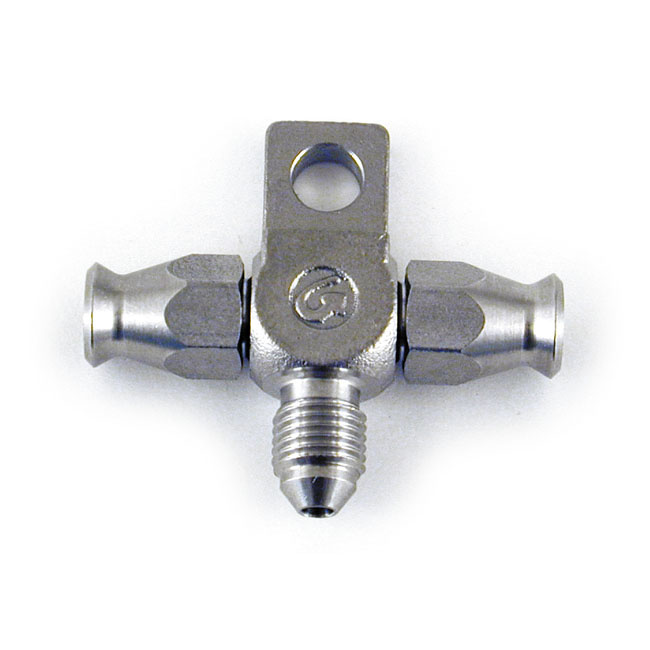 GOODRIDGE T-FITTING WITH 2 HOSE ENDS. SS 920821