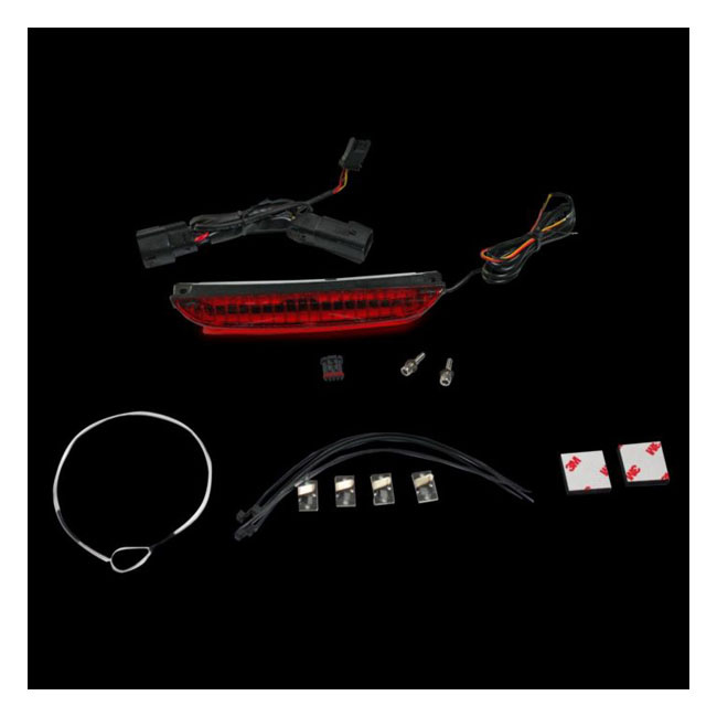 CUSTOM DYNAMICS, LUGGAGE RACK LED LIGHT BAR. RED LENS ADDS AN ADDITION 922674