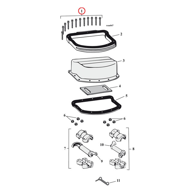 ROCKER COVER SCREW KIT, SS ALLEN. LONG 927703