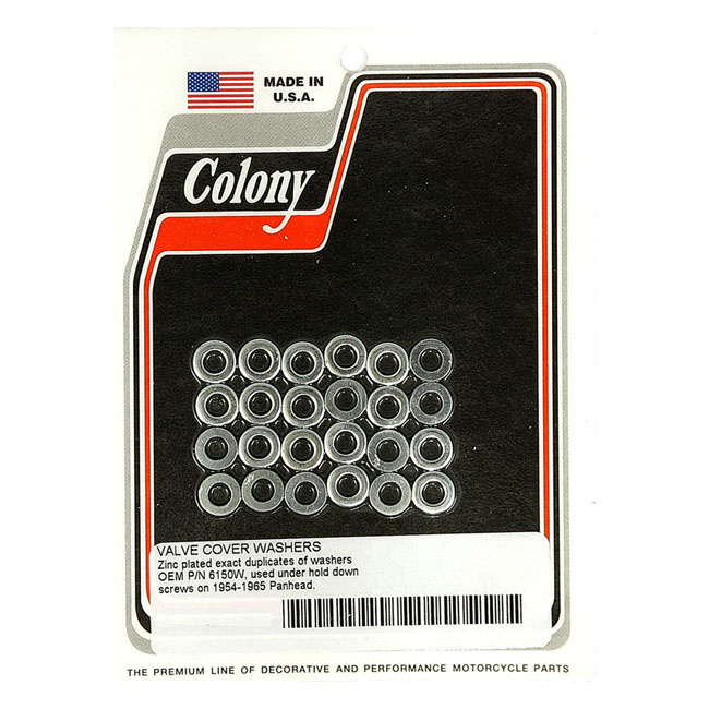 COLONY, ROCKER COVER WASHER SET. ZINC ZINC PLATED. WASHERS AS USED BEL 929785