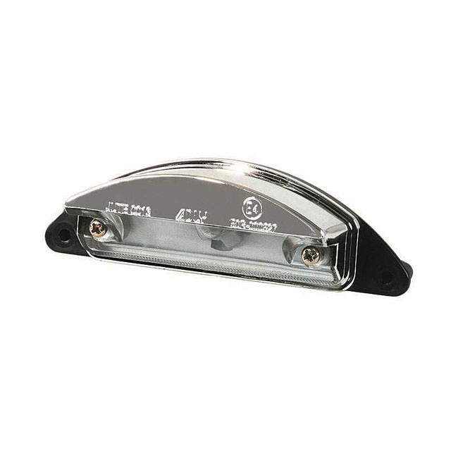 LICENSE PLATE LIGHT RANSOM, CHROME. ECE APPR.WITH INCANDESCENT BULB. 943526