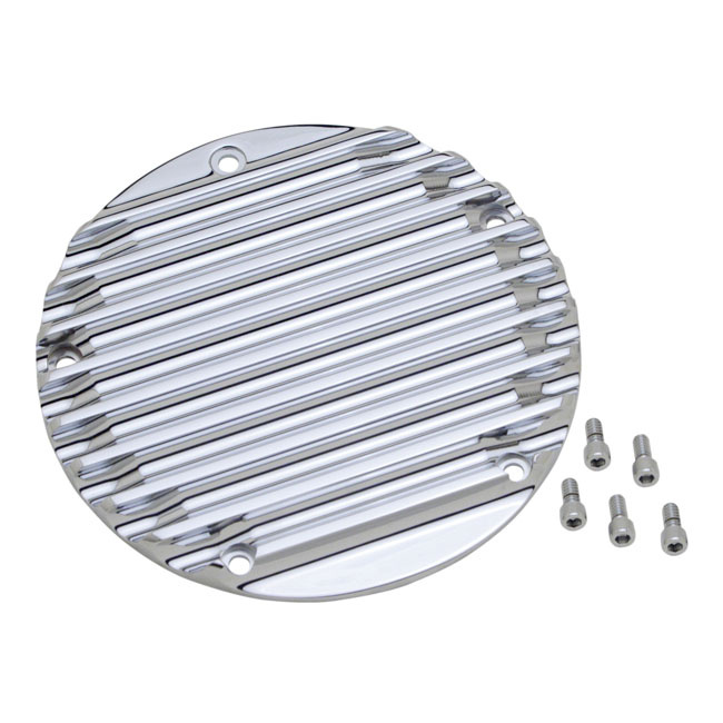 COVINGTONS, DERBY COVER FINNED. CHROME CNC MACHINED BILLET ALUMINUM FI 953749