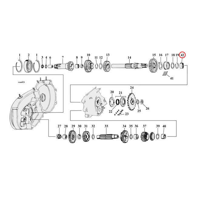 JIMS NEEDLE BEARING, CRANKCASE 961349