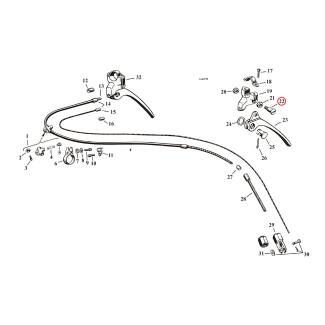 SCREW, HANDLEBAR BRAKE LEVER PIVOT 28-40 45" SV STYLE 970458