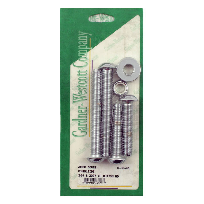 GARDNER-WESTCOTT, SHOCK MOUNT KIT. CHROME CHROME. INCL. UPPER & LOWER 977176