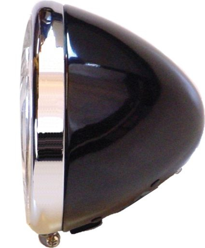 SPRINGER 6 1/2" HEADLIGHT, BLACK, CHROME BEZEL 681899