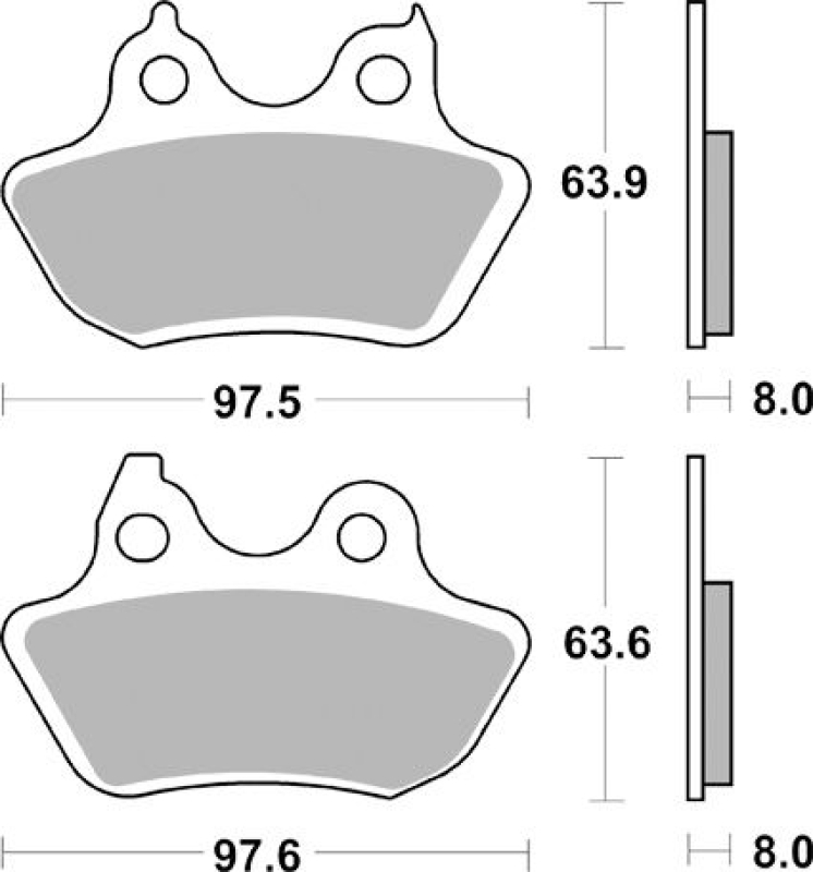 BRAKE PAD OEM CALIPER REAR, SOFTAIL 06-07, SINTER 683387