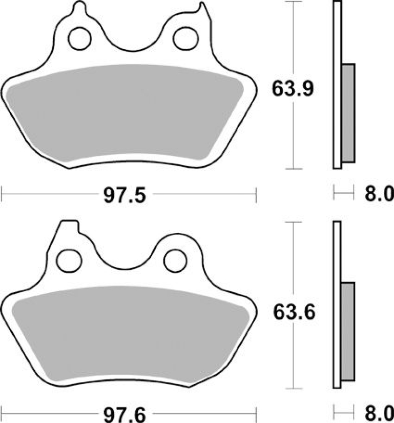 BRAKE PAD OEM CALIPER REAR, SOFTAIL 06-07, SINTER 683387