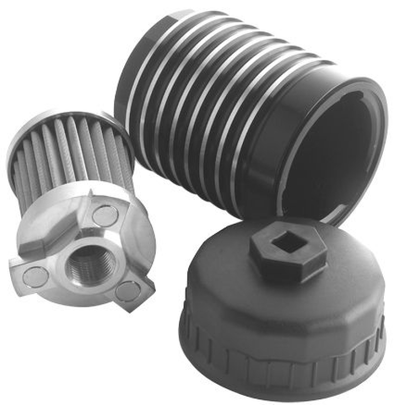 BLK/SLVR BILLET OIL FILTER 693805