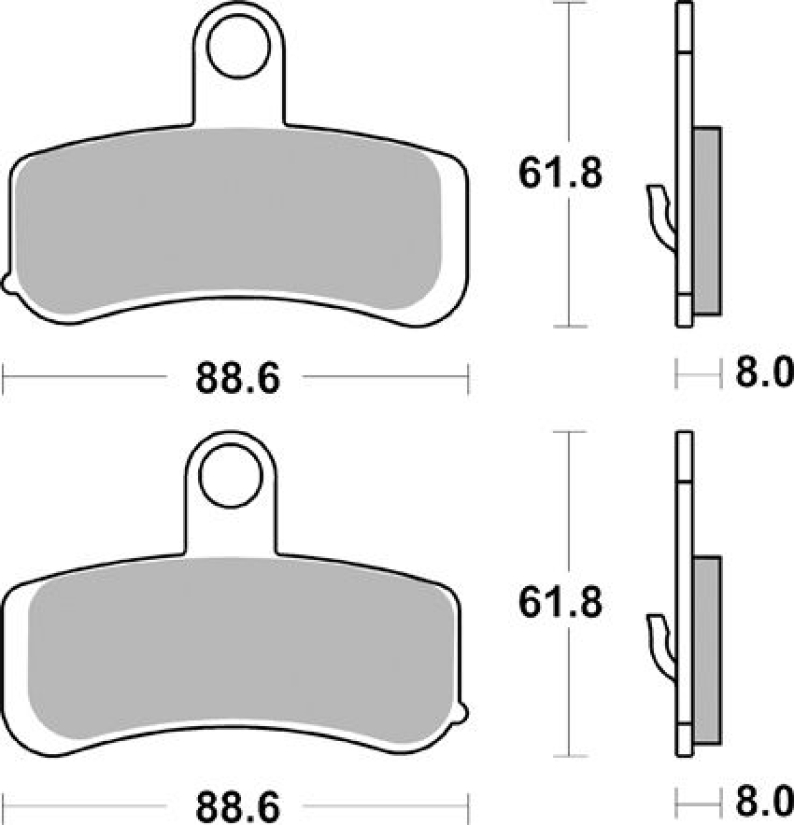 JARRUPALAT ETU SFTL 2008 ->MCB 813 SV LUCAS BRAKE PAD 683383