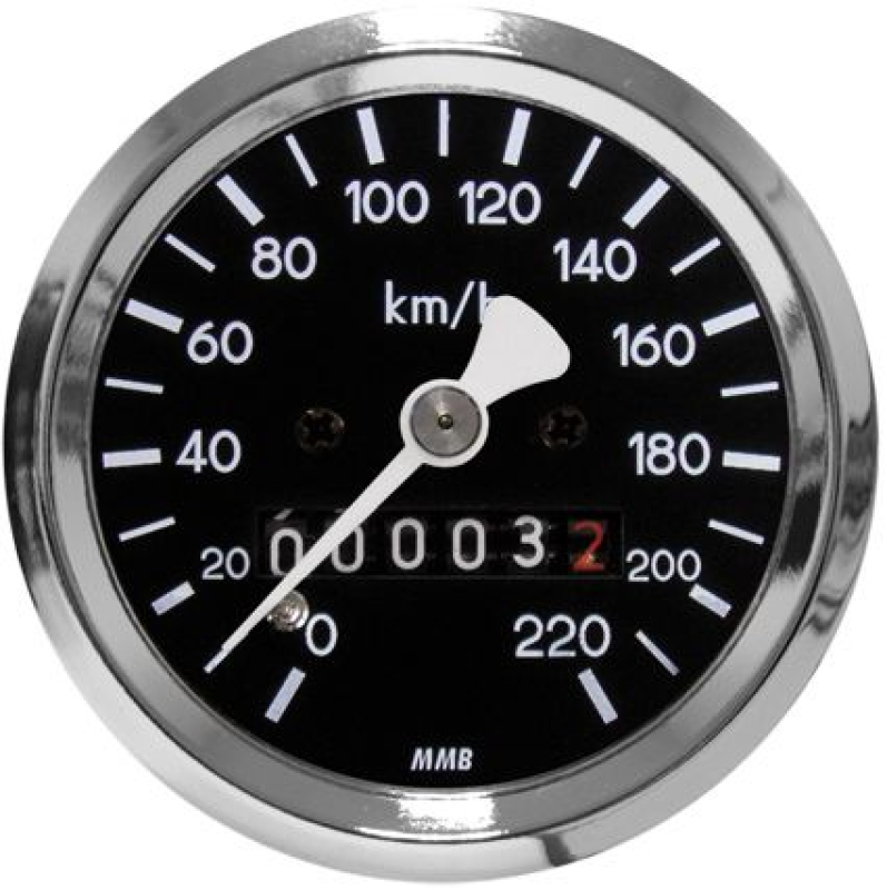 60MM SPEEDO 1::1 KPH BLK FACE CHR HSG 84824