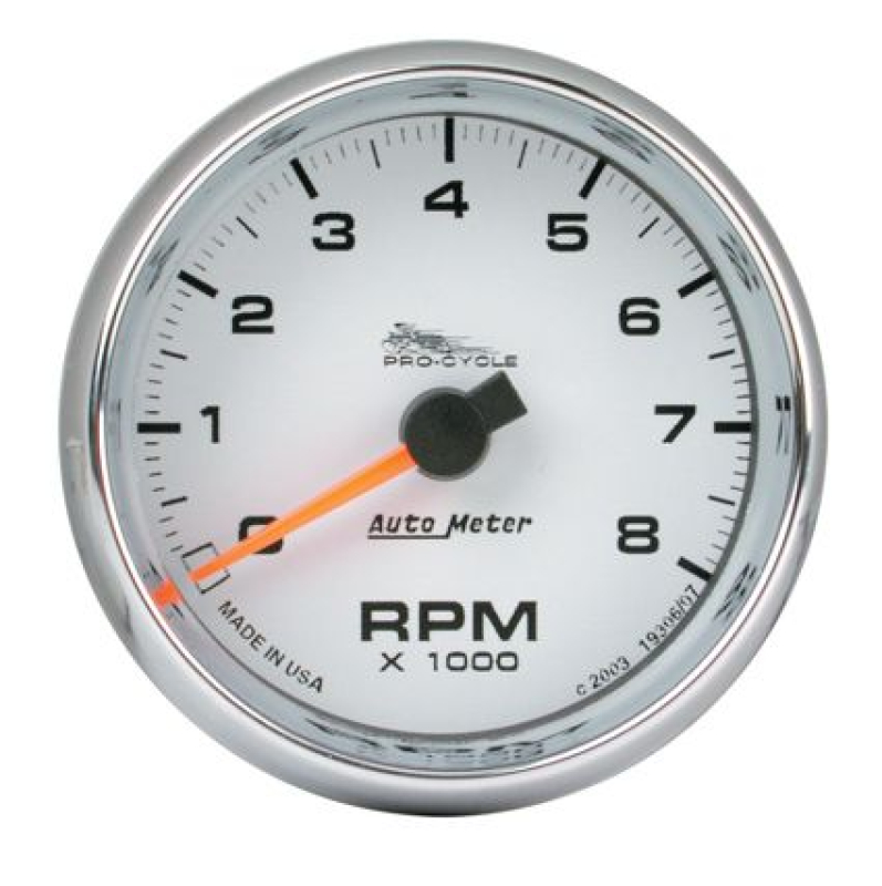 AMTR 2 5/8 TACHOMETER WHT FACE 649024