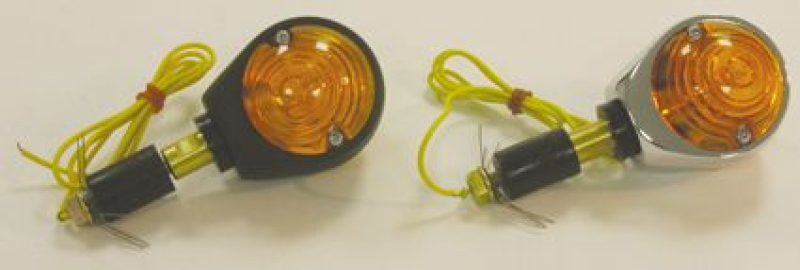 BULLSEYE BAR END TURN SIGNAL, CHROME 1002636