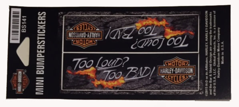 PUSKURITARRA TOO LOUD TOO BAD 31/2" W X 1" H BS141