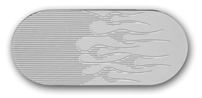 INSPECTION COVER INSERT, FLAMES, CHROME DISCONT 614565